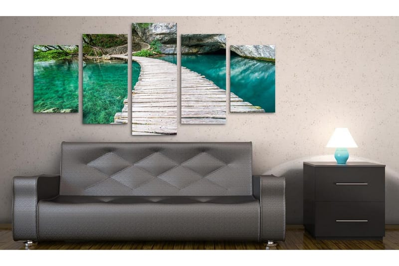 Tavla Turquoise Lake 200x100 - Artgeist sp. z o. o. - Inredning - Tavlor & konst - Canvastavlor
