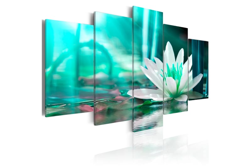 Tavla Turquoise Lotus 200x100 - Artgeist sp. z o. o. - Inredning - Tavlor & konst - Canvastavlor