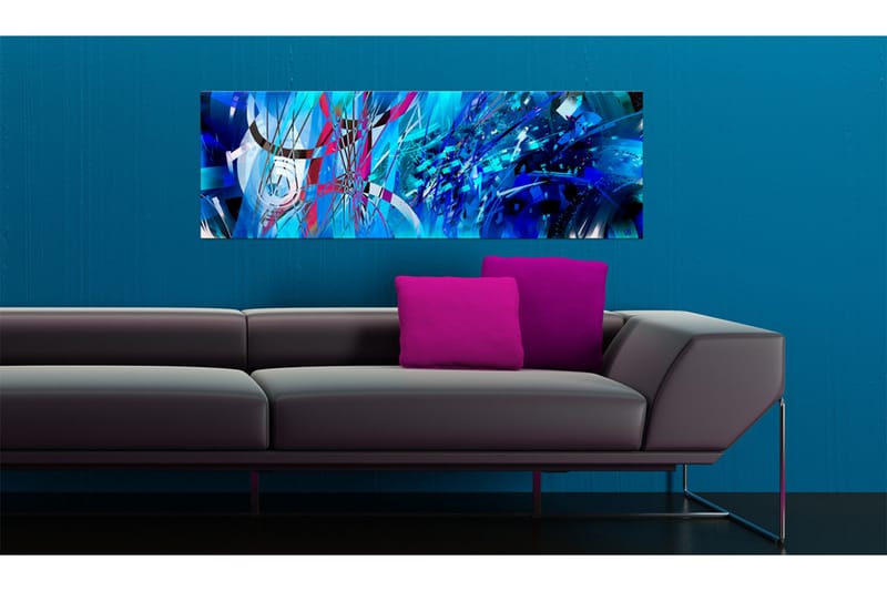 Tavla Turquoise Regn 120x40 - Artgeist sp. z o. o. - Inredning - Tavlor & konst - Canvastavlor