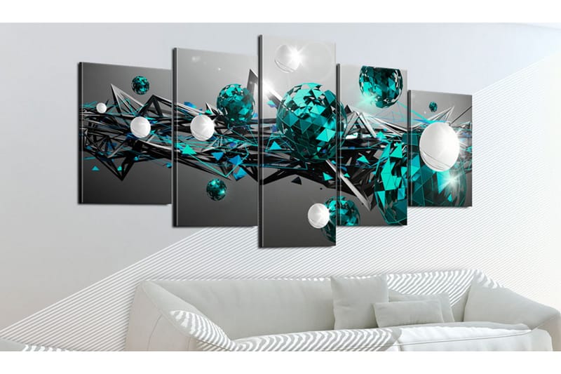 Tavla Turquoise Solar System 200x100 - Artgeist sp. z o. o. - Inredning - Tavlor & konst - Canvastavlor