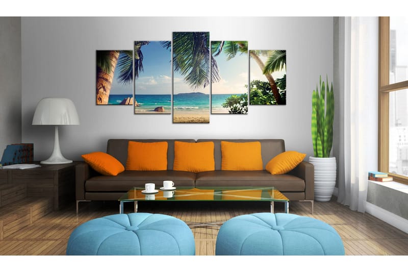 Tavla Under Palm Trees 200x100 - Artgeist sp. z o. o. - Inredning - Tavlor & konst - Canvastavlor