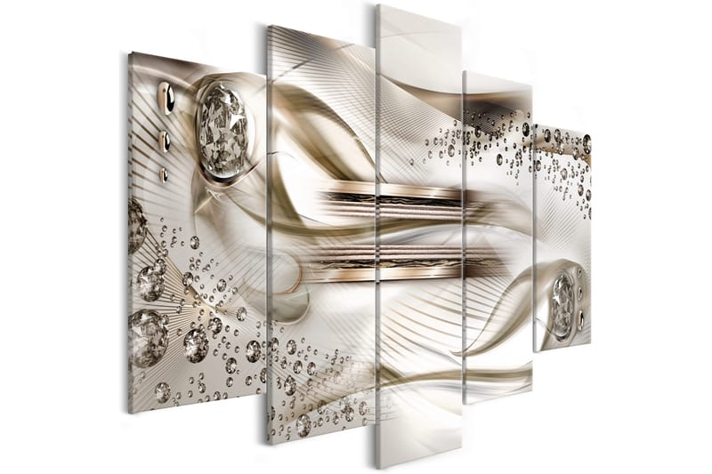 Tavla Underwater Harp 5 Parts Wide Brown 100x50, Artgeist sp. z o. o.