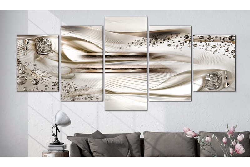 Tavla Underwater Harp 5 Parts Wide Brown 100x50 - Artgeist sp. z o. o. - Inredning - Tavlor & konst - Canvastavlor