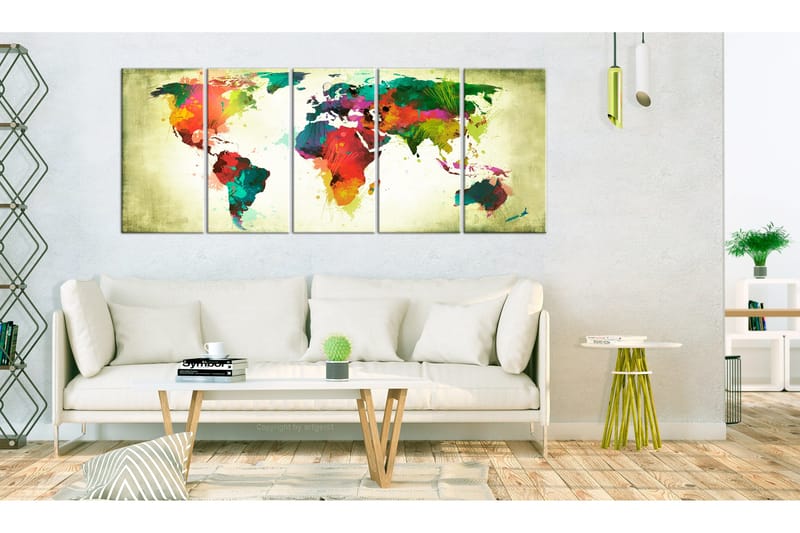 Tavla Unusual World Map 200x80, Artgeist sp. z o. o.