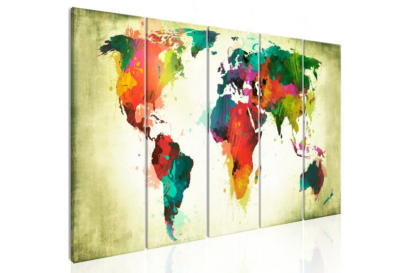 Tavla Unusual World Map 225x90 - Artgeist sp. z o. o. - Inredning - Tavlor & konst - Canvastavlor
