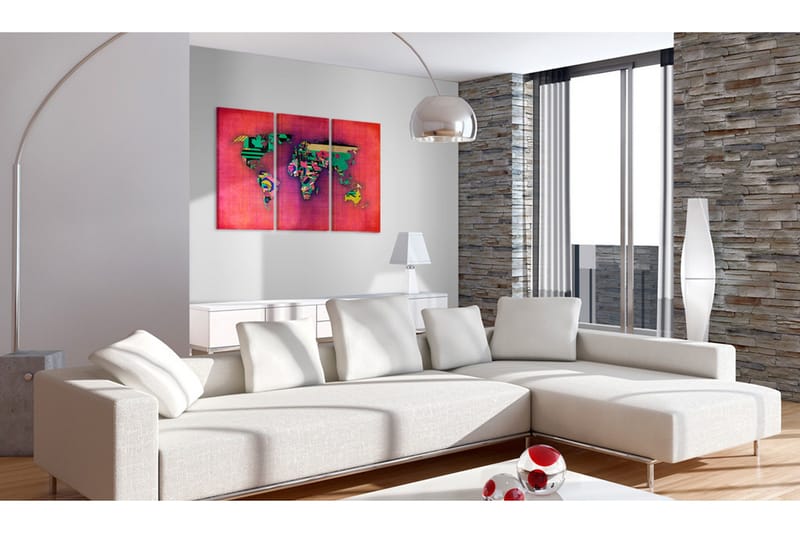 Tavla Världen Är Min Triptych 120x80 - Artgeist sp. z o. o. - Inredning - Tavlor & konst - Canvastavlor