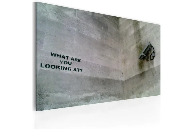Tavla Vad Glor Du På? Banksy 60x40, Artgeist sp. z o. o.
