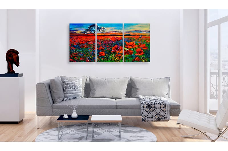Tavla Valley of Poppies 60x30 - Artgeist sp. z o. o. - Inredning - Tavlor & konst - Canvastavlor
