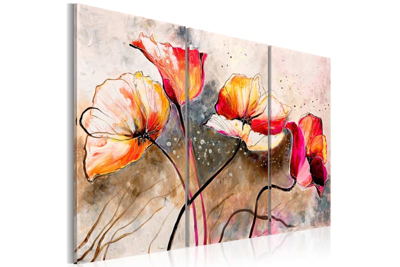 Tavla Vallmor piskade av vinden 90x60 - Artgeist sp. z o. o. - Inredning - Tavlor & konst - Canvastavlor
