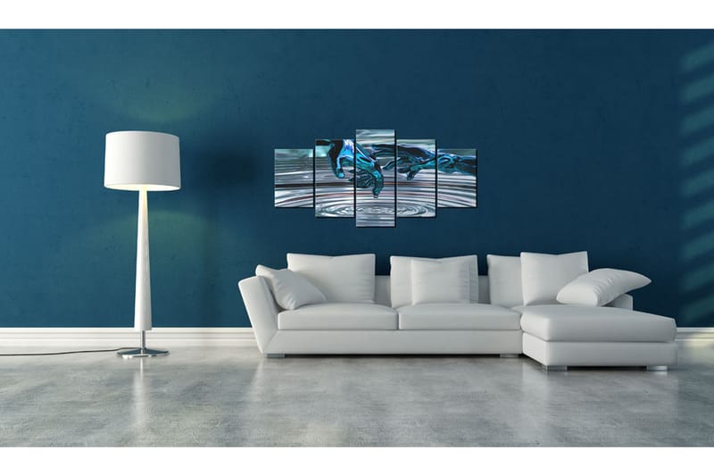 Tavla Vatten Cirklar 100x50 - Artgeist sp. z o. o. - Inredning - Tavlor & konst - Canvastavlor