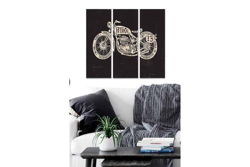 Tavla Vehicle 3-pack Flerfärgad - 20x50 cm - Inredning - Tavlor & konst - Canvastavlor