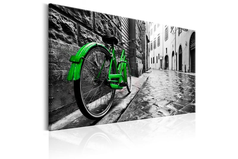 Tavla Vintage Green Bike 120x80 - Artgeist sp. z o. o. - Inredning - Tavlor & konst - Canvastavlor