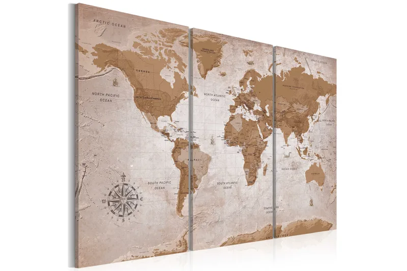 Tavla Vintage Map Oriental Travels 90x60, Artgeist sp. z o. o.