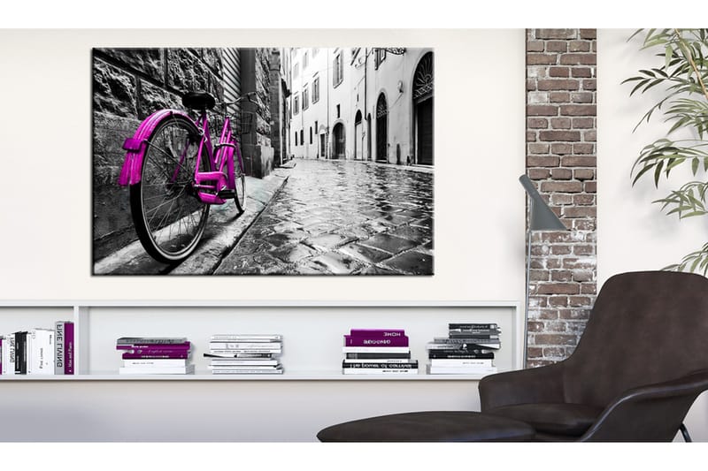 Tavla Vintage Pink Bike 90x60, Artgeist sp. z o. o.