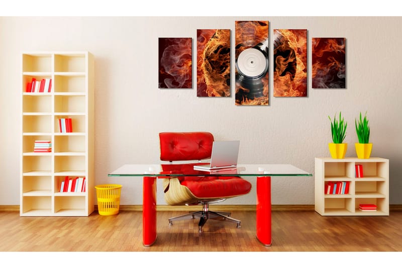 Tavla Vinyl On Fire 100x50 - Artgeist sp. z o. o. - Inredning - Tavlor & konst - Canvastavlor