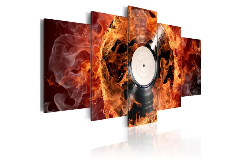 Tavla Vinyl On Fire 100x50, Artgeist sp. z o. o.