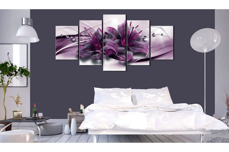 Tavla Violet Lily 200x100 - Artgeist sp. z o. o. - Inredning - Tavlor & konst - Canvastavlor