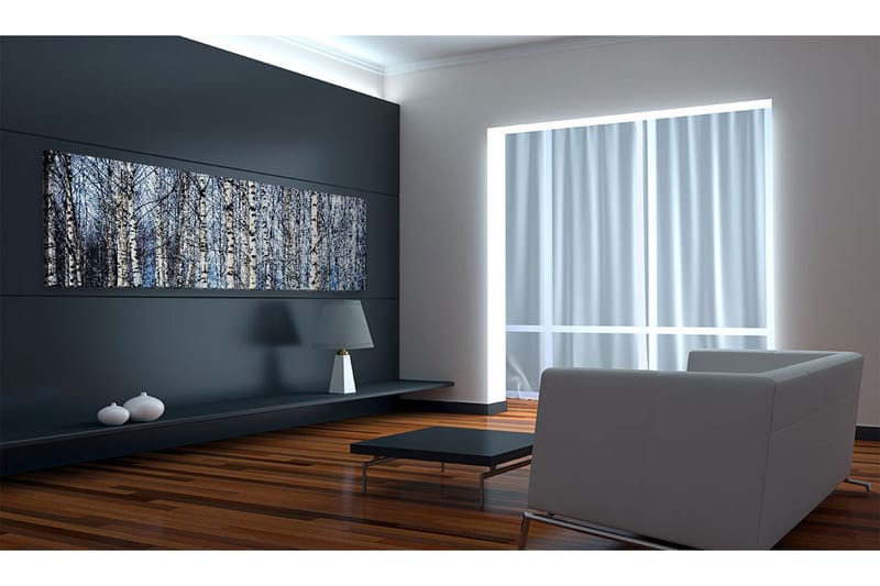 Tavla Vita Björkar 120x40 - Artgeist sp. z o. o. - Inredning - Tavlor & konst - Canvastavlor