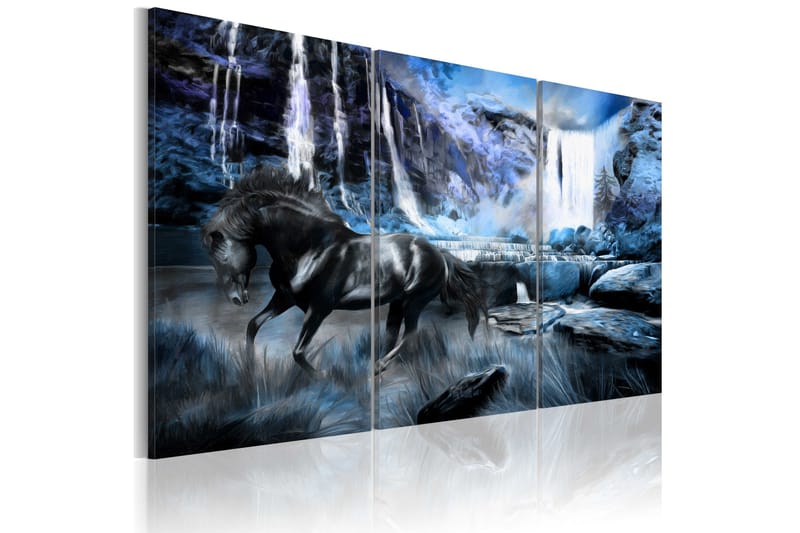 Tavla Waterfall In Colour Of Sapphire 60x40, Artgeist sp. z o. o.