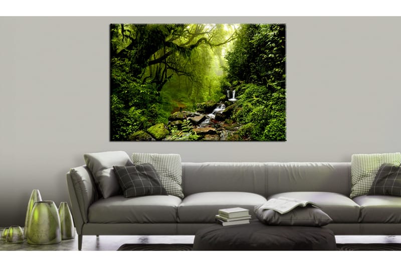 Tavla Waterfall in the Forest 90x60, Artgeist sp. z o. o.