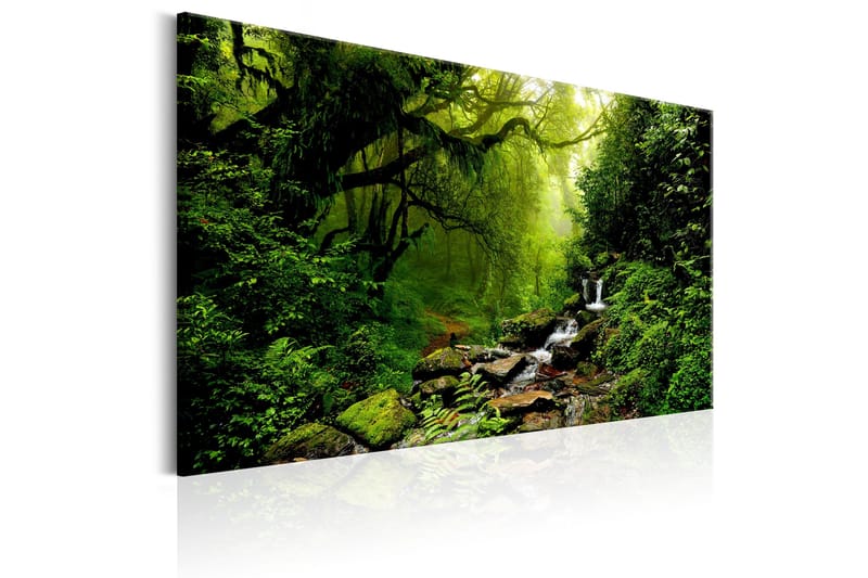 Tavla Waterfall in the Forest 90x60 - Artgeist sp. z o. o. - Inredning - Tavlor & konst - Canvastavlor