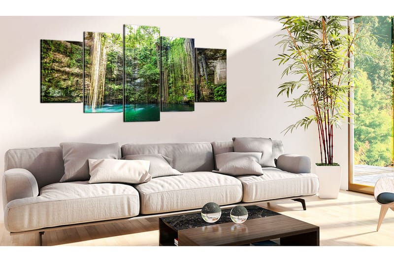 Tavla Waterfall Of Trees 100x50 - Artgeist sp. z o. o. - Inredning - Tavlor & konst - Canvastavlor
