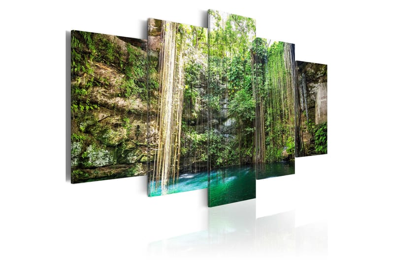 Tavla Waterfall Of Trees 200x100 - Artgeist sp. z o. o. - Inredning - Tavlor & konst - Canvastavlor