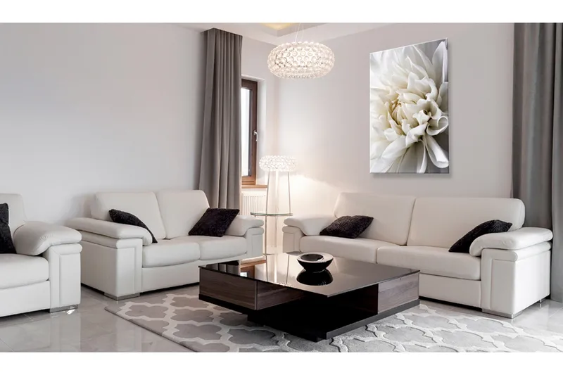 Tavla White Dahlia 80x120, Artgeist sp. z o. o.