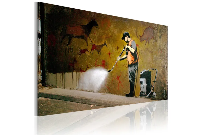 Tavla Whitewashing Lascaux Banksy 60x40, Artgeist sp. z o. o.