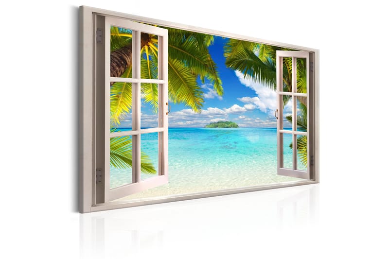 Tavla Window: Sea View 90x60 - Artgeist sp. z o. o. - Canvastavlor