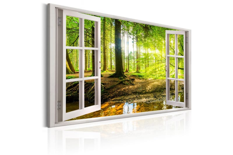 Tavla Window: View on Forest 90x60 - Artgeist sp. z o. o. - Inredning - Tavlor & konst - Canvastavlor