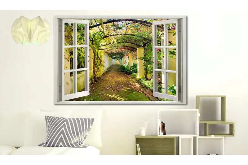 Tavla Window: View on Pergola 90x60, Artgeist sp. z o. o.