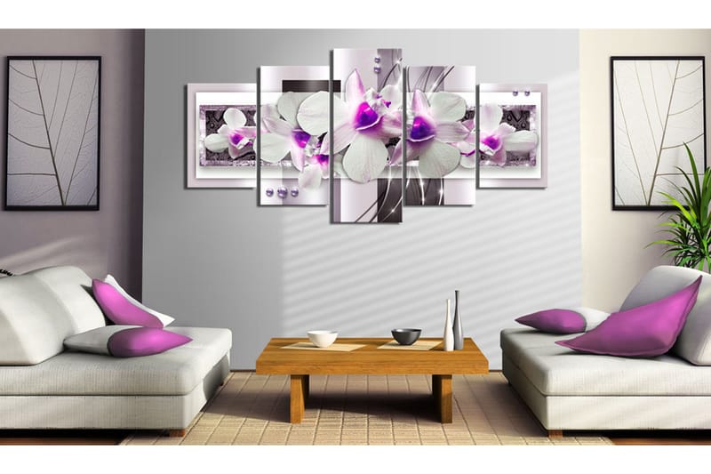 Tavla With Violet Accent 200x100 - Artgeist sp. z o. o. - Inredning - Tavlor & konst - Canvastavlor