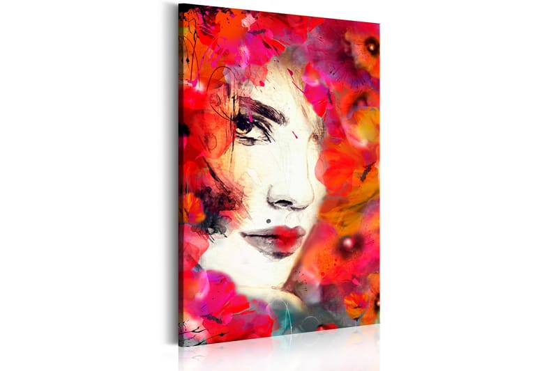 Tavla Woman in Poppies 80x120 - Artgeist sp. z o. o. - Canvastavlor