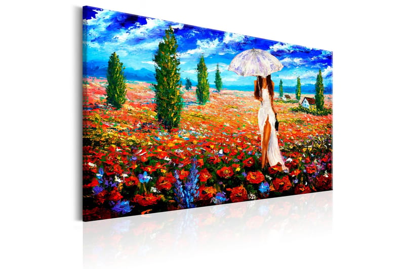 Tavla Woman with Umbrella 90x60 - Artgeist sp. z o. o. - Inredning - Tavlor & konst - Canvastavlor