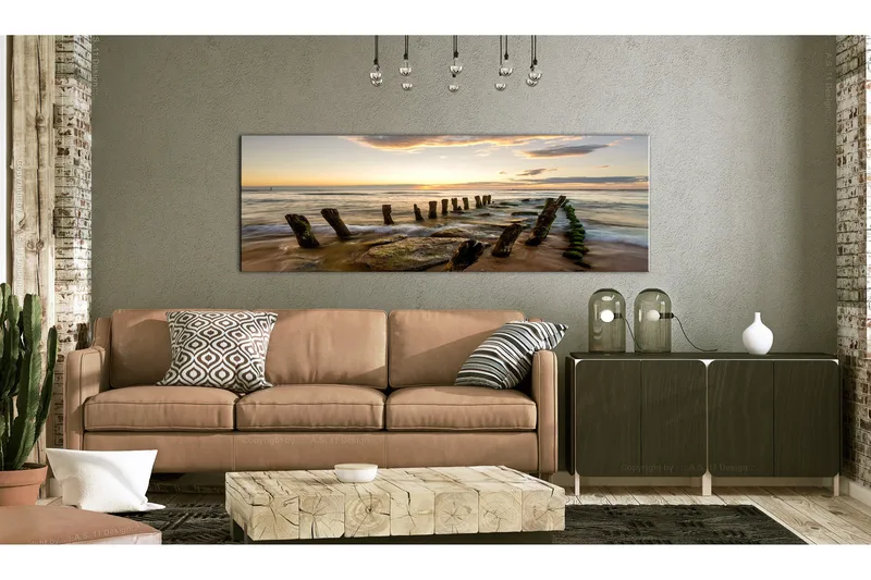 Tavla Wooden Breakwaters 150x50, Artgeist sp. z o. o.