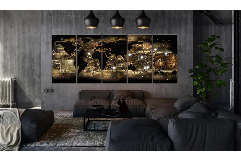 Tavla World At Night 200x80 - Artgeist sp. z o. o. - Inredning - Tavlor & konst - Canvastavlor