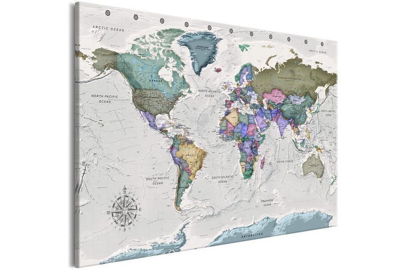Tavla World Destinations (1 Part) Wide 90x60 - Artgeist sp. z o. o. - Inredning - Tavlor & konst - Canvastavlor