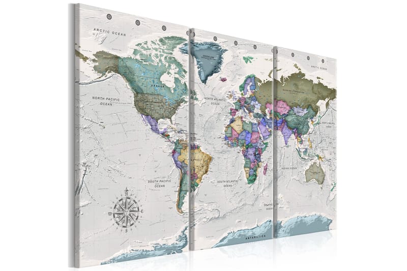 Tavla World Destinations 3 Parts 90x60, Artgeist sp. z o. o.