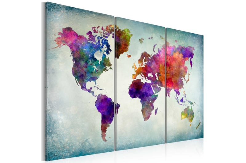 Tavla World In Colors 90x60, Artgeist sp. z o. o.