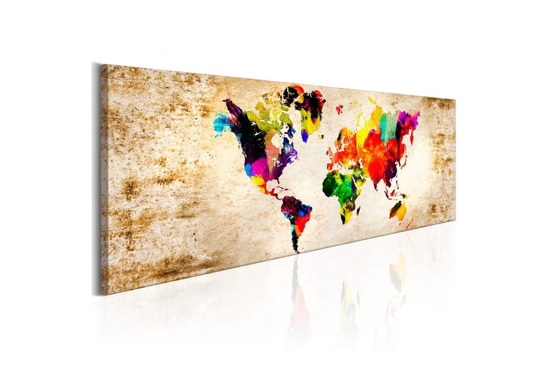 Tavla World In Watercolours 120x40 cm, undefined