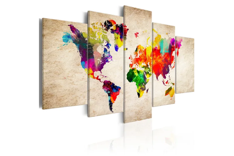 Tavla World Map Abstract Fantasy 100x50, Artgeist sp. z o. o.