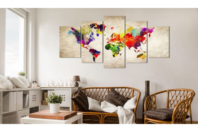 Tavla World Map Abstract Fantasy 200x100 - Artgeist sp. z o. o. - Inredning - Tavlor & konst - Canvastavlor