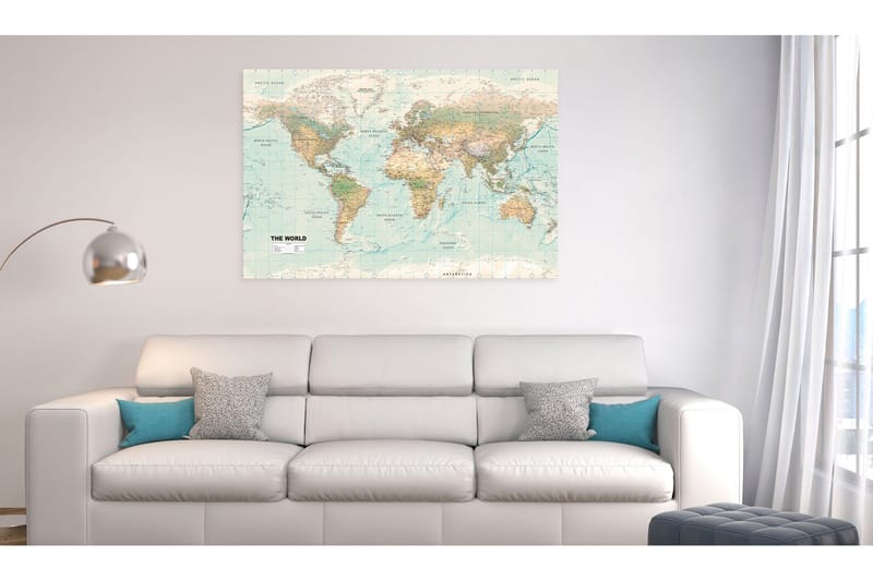 Tavla World Map: Beautiful World 120x80, Artgeist sp. z o. o.