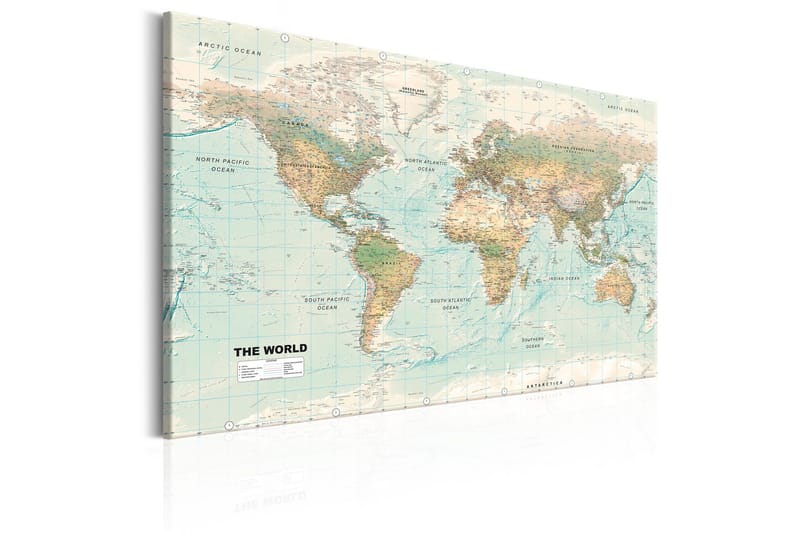 Tavla World Map: Beautiful World 120x80 - Artgeist sp. z o. o. - Inredning - Tavlor & konst - Canvastavlor