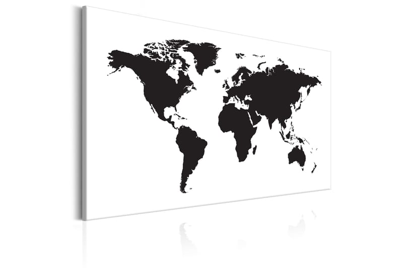 Tavla World Map: Black & White Elegance 90x60 - Artgeist sp. z o. o. - Inredning - Tavlor & konst - Canvastavlor
