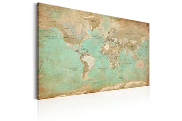 Tavla World Map: Celadon Journey 90x60 - Artgeist sp. z o. o. - Inredning - Tavlor & konst - Canvastavlor