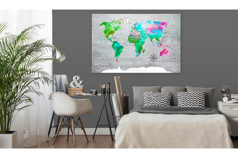 Tavla World Map: Green Paradise 90x60, Artgeist sp. z o. o.