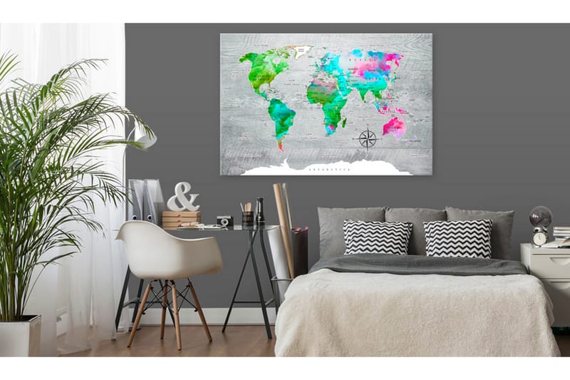 Tavla World Map: Green Paradise 60x40 - Artgeist sp. z o. o. - Inredning - Tavlor & konst - Canvastavlor