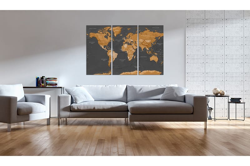 Tavla World Map Modern Aesthetics 120x80 - Artgeist sp. z o. o. - Inredning - Tavlor & konst - Canvastavlor